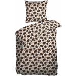 Junior sengetøj 100x140 cm - Brun med elefanter - 100% bomulds percale - Night & Day Sove Trine