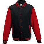 Røde Just Hoods College jakker med Nitter Størrelse XL med Striber til Damer 