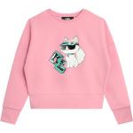 Karl Lagerfeld Bluse - Cropped - Pink m. Kat/Pailletter