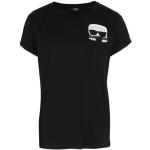 Sorte Karl Lagerfeld Kortærmede t-shirts i Jersey med rund udskæring med korte ærmer Størrelse XL til Damer på udsalg 