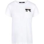 Hvide Karl Lagerfeld Kortærmede t-shirts i Jersey med rund udskæring med korte ærmer Størrelse XL til Damer på udsalg 