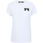 Hvide Karl Lagerfeld Økologiske Bæredygtige Kortærmede t-shirts i Jersey med rund udskæring med korte ærmer Størrelse XL til Damer 