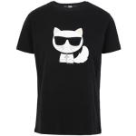 Sorte Karl Lagerfeld Økologiske Bæredygtige Kortærmede t-shirts i Jersey med rund udskæring med korte ærmer Størrelse XL til Damer 