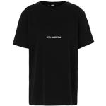 Sorte Karl Lagerfeld Økologiske Bæredygtige Kortærmede t-shirts i Jersey med rund udskæring med korte ærmer Størrelse XL til Damer 