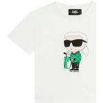 Hvide Karl Lagerfeld T-shirts med tryk Størrelse XL til Herrer 