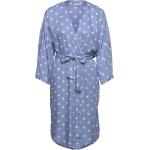 Blå Kaffe Kimonoer Størrelse XL med Prikker til Damer på udsalg 