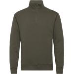 Ken Half Zip Sweatshirt Tops Sweatshirts & Hoodies Sweatshirts Khaki Green Soulland