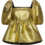 Guldfarvede Stine Goya Bluser i Organza med korte ærmer Størrelse XL 