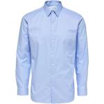 Blå Casual Selected Langærmede skjorter i Bomuld Størrelse XL til Herrer 