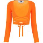 Orange MSGM Cardigans Størrelse XL til Damer på udsalg 