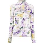 Lilla Off-White Sweaters i Polyamid Størrelse XL med Blomstermønster til Damer 