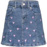 Koghoxton Heart Embroidery Dnm Skirt Dresses & Skirts Skirts Denim Skirts Blue Kids Only