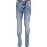 Lyseblå ONLY Skinny jeans i Bomuld Størrelse XL til Damer 