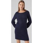 Blå Korte Vero Moda Aftenkjoler med bådudskæring Med lange ærmer Størrelse XL til Damer på udsalg 