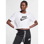 Hvide Nike Essentials T-shirts med tryk i Bomuld Størrelse XL til Damer på udsalg 
