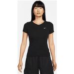 Sorte Nike Essentials Crop toppe med korte ærmer Størrelse XXL til Damer på udsalg 