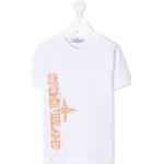 Hvide Stone Island Junior T-shirts med print i Bomuld til Drenge fra FARFETCH.com på udsalg 