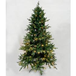 Kunstigt juletræ med 260 LED lys - Varm hvid