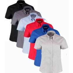 Lyseblå Kustom Kit Kortærmede skjorter i Bomuld Størrelse XL til Herrer 