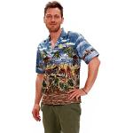 Grå Farverige Hawaiiskjorter i Bomuld Størrelse XL 
