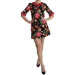 Korte Dolce & Gabbana Kjoler i Silke Størrelse XL med Blomstermønster til Damer på udsalg 