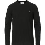 Sorte Lacoste T-shirts med rund hals Med lange ærmer Størrelse XL til Herrer 
