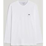 Hvide Lacoste T-shirts med rund hals Med lange ærmer Størrelse XL til Herrer 