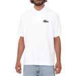 Hvide Lacoste Sommer Polo shirts i Bomuld Størrelse XL til Herrer 