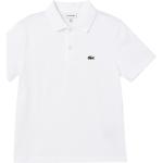 Hvide Lacoste Økologiske Bæredygtige Polo shirts til børn i Bomuld Størrelse 128 på udsalg 
