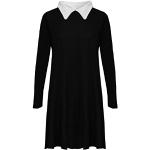 Sorte Korte Aftenkjoler i Viskose med U-udskæring Med lange ærmer Størrelse 3 XL til Damer 
