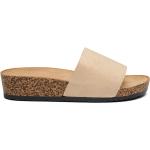 Beige Sommer Plateau sandaler med standardsål Størrelse 37 til Damer på udsalg 