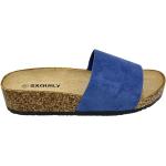 Blå Sommer Plateau sandaler med standardsål Størrelse 37 til Damer på udsalg 