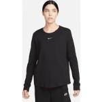 Sorte Nike Essentials Økologiske Bæredygtige Langærmede t-shirts i Bomuld Med lange ærmer Størrelse XL til Damer på udsalg 