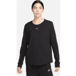 Langærmet Nike Sportswear Premium Essentials T shirt til kvinder sort