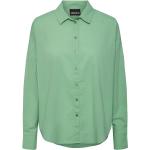 Grønne Pieces Langærmede skjorter i Bomuld Med lange ærmer Størrelse XL til Damer på udsalg 