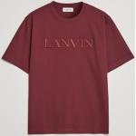 Lanvin Embroidered Tonal Logo T-Shirt Burgundy