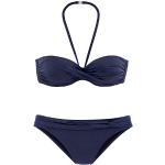 Midnatsblå LASCANA Bandeau bikinier i Polyamid Størrelse XL til Damer 
