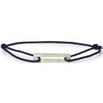 LE GRAMME Cord Bracelet Le 17/10 Navy/Sterling Silver