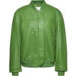 Grønne Bomber jakker i Læder Størrelse XL 