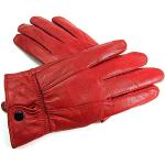 Røde Handsker i Læder Størrelse XL til Damer 