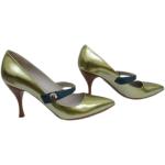 Gule Vintage Marc Jacobs Højhælede sko i Læder med rem Størrelse 37.5 til Damer 
