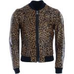 Brune Dolce & Gabbana Læderjakker Størrelse 3 XL med Leopard til Herrer på udsalg 