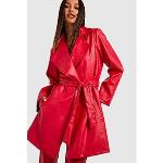 Røde Trench coats i Læder Størrelse XXL til Damer 