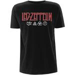 Led Zeppelin Logo & Symbols T-Shirt schwarz XXL