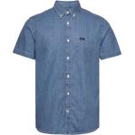 Blå LEE Kortærmede skjorter Button down med korte ærmer Størrelse XL 