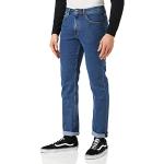 Blå 30 Bredde LEE Brooklyn Sommer Straight leg jeans i Læder Størrelse XL på udsalg 