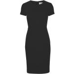 Sorte Elegant Korte InWear Aftenkjoler i Polyester med rund udskæring med korte ærmer Størrelse XL til Damer på udsalg 