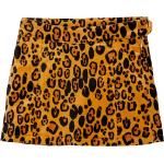Orange Korte Mini Rodini Korte nederdele i Fløjl Størrelse XL med Leopard til Damer 