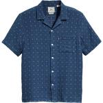 Blå LEVI'S Kortærmede skjorter i Lyocell med korte ærmer Størrelse XL med Blomstermønster til Herrer 