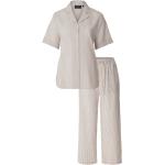 Hvide Lexington Clothing Økologiske Bæredygtige Pyjamas i Bomuld Størrelse XL med Striber til Herrer på udsalg 